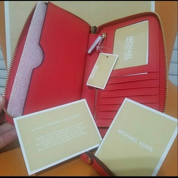 Michael Kors wallet iPhone large Red New - Picture 3 of 8